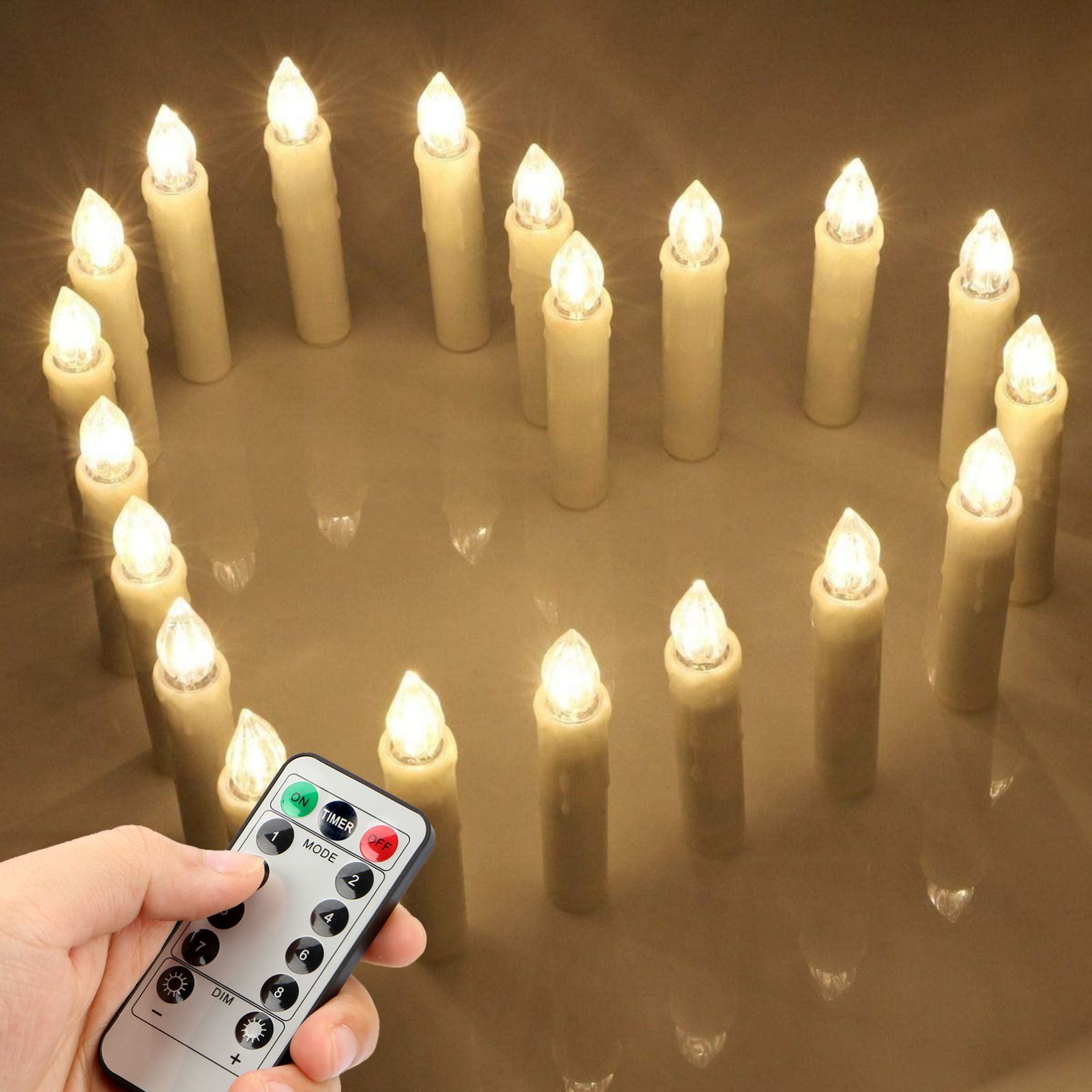 30 Pcs Battery Operated Tree Candle Lights Pack